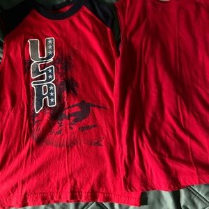 Red USA Graphic Kids Shirt